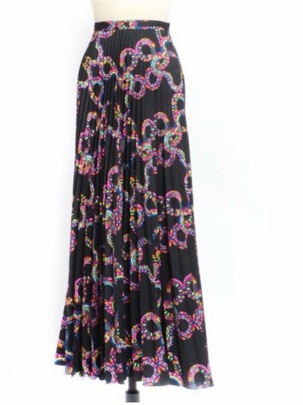 Mara Hoffman pleated colorful tribal snake print maxi skirt size 2